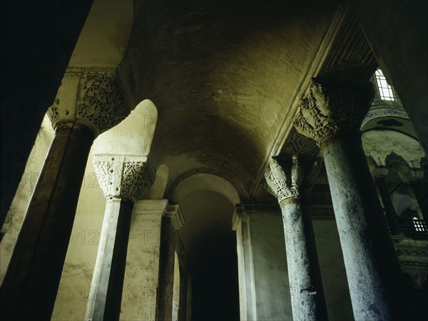 Detail of sculptured capitals in the church of Saints Sergius and Bacchus