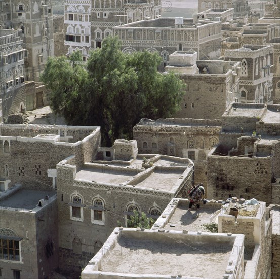 A rooftop view of San'a