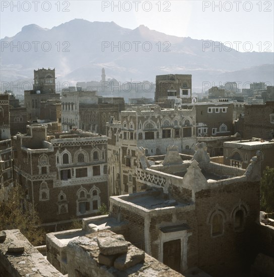 A rooftop view of San'a