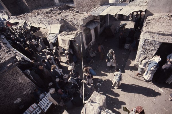 View of traders in an ancient market near San'a