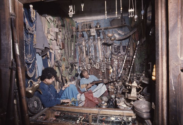 View of traders in an ancient market near San'a