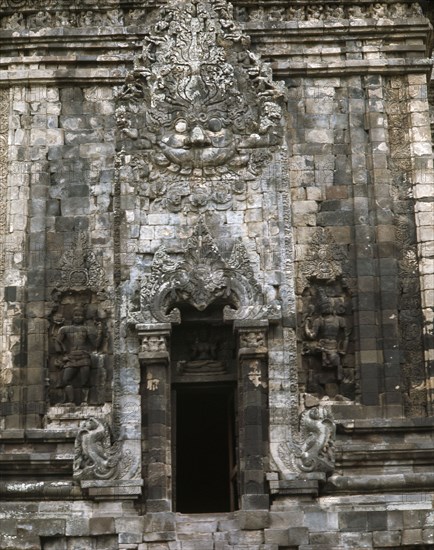 The temple complex at Lara Jonggrang consists of three main sanctuaries dedicated to Shiva, Brahma and Vishnu and three minor ones dedicated to particular forms of Shiva and Shiva's bull mount, Nandi