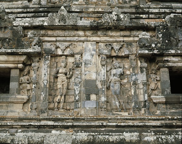 The temple complex at Lara Jonggrang consists of three main sanctuaries dedicated to Shiva, Brahma and Vishnu and three minor ones dedicated to particular forms of Shiva and Shiva's bull mount, Nandi