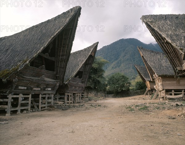 The three-level structure of Toba Batak houses corresponds to ideas of the cosmos