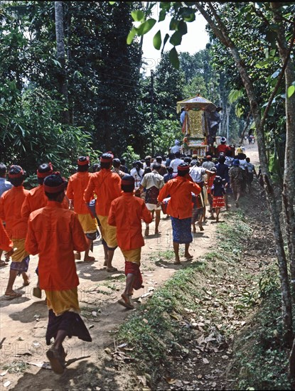 Cremations are elaborate ceremonies held days or months after death when the necessary expense can be met and an auspicious date chosen