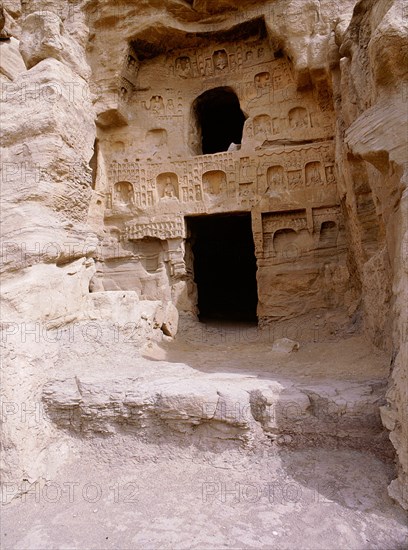 The oldest known example of the Buddhist art rock carving