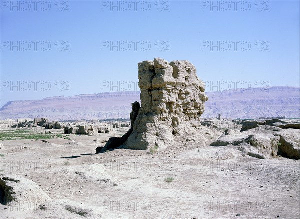 Ruins of the ancient Tang city of Gaochang, an outlying command and staging post on the Silk Road