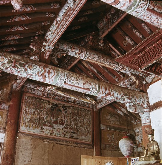 Interior of a Taoist temple in the Diamond Mountains