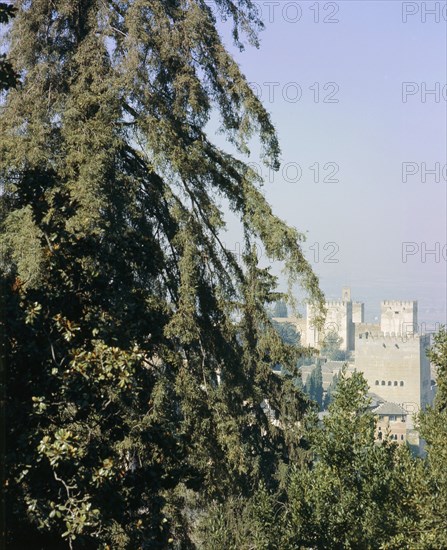 The Torre de Comares, the Alhambra Palace, Granada,   Spain