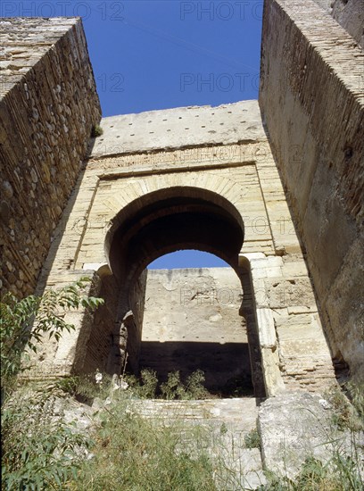 A gate in the walls of the Alhambra Palace, Granada