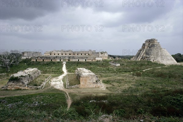 View of the ceremonial centre of Uxmal