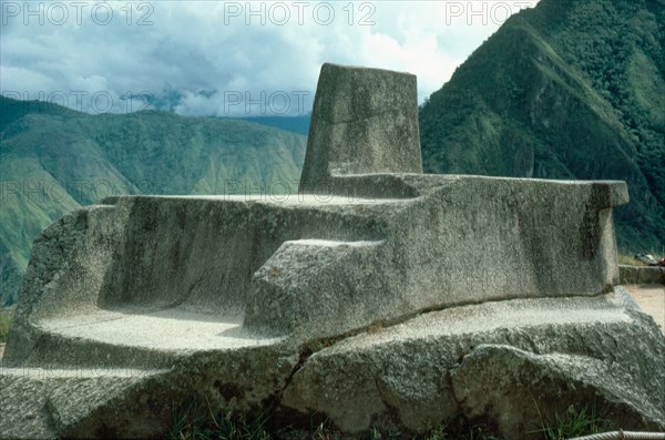 The sacred "Intihuatana" or "hitching post of the Sun", used in Inca religious festivals