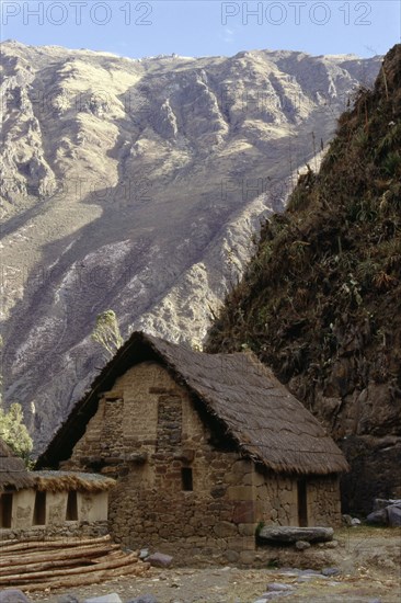 This reconstructed Inca storehouse, at Ollantaytambo is now used as private residence