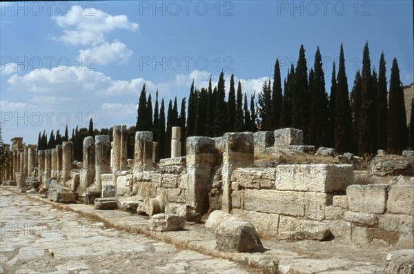 View of the "Colonnaded Street", the commercial centre of the city