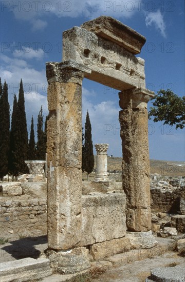 View of the "Colonnaded Street", the commercial centre of the city