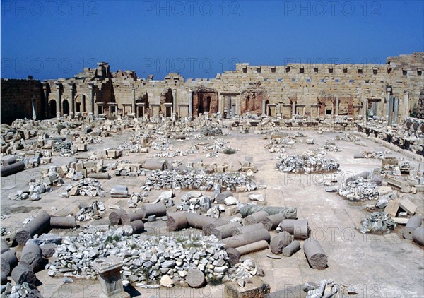 The forum of Septimus Severus at Leptis Magna