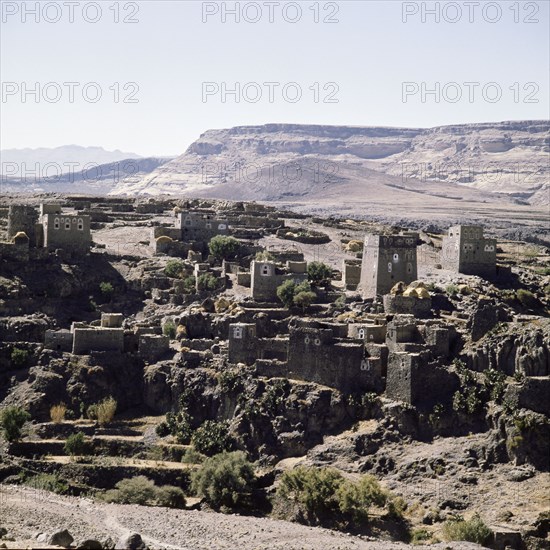 View of a village near Shibam in the Wadi Hadhramaut