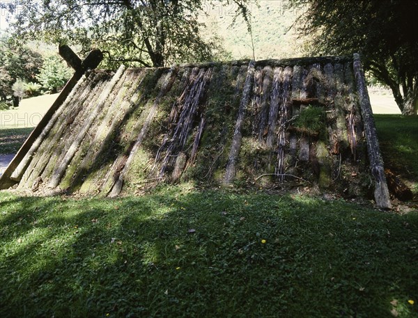 The house of the tohunga (chief) Tuhoto at the village of Te Wairoa, which was buried by the eruption of the volcano Mt