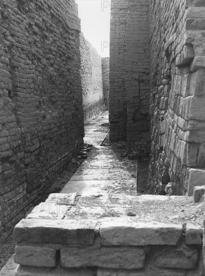 Street view in the residential district of Mohenjo Daro