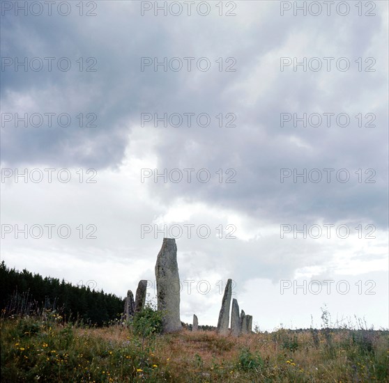 Burial site with stones forming the shape of a ship