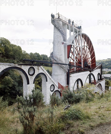 The great water wheel constructed to pump water from Laxey mines