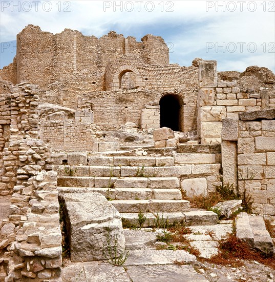 The ruins of Dougga, a small Roman town in North Africa which flourished in the 2nd-3rd centuries AD