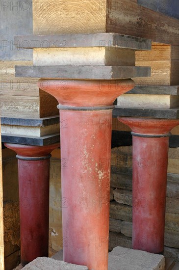 View of the north entrance to the palace of Knossos