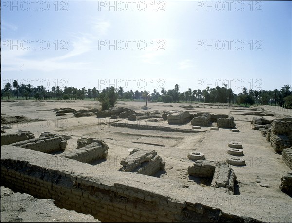 View of the of the sunken garden of the northern section of the Harem Quarter of the Great Palace at Amarna
