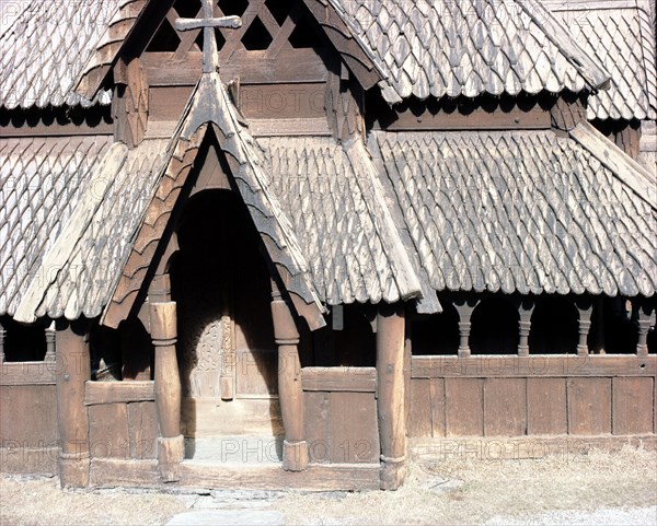 The door of the stave church at Fagusnes, Borgund