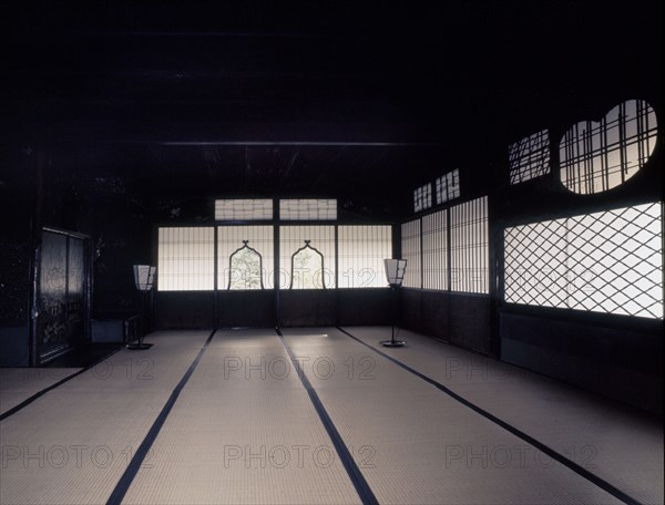 House interior in the Shimabara district of Kyoto, one of Japan's earliest pleasure quarters which opened in the time of Hideyoshi Toyotomi