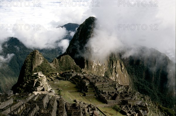 Panoramic view of Machu Picchu set in the Andes