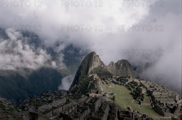 Panoramic view of Machu Picchu set in the Andes