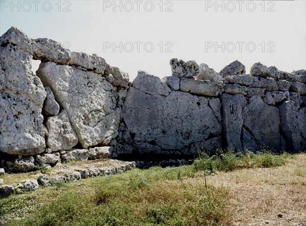 View of the megalithic temple complex of Ggantija, one of the earliest man made structures in the world