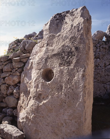 View of the megalithic temple complex of Ggantija, one of the earliest man made structures in the world