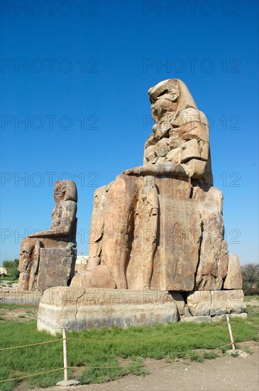 View of the colossi of Memnon