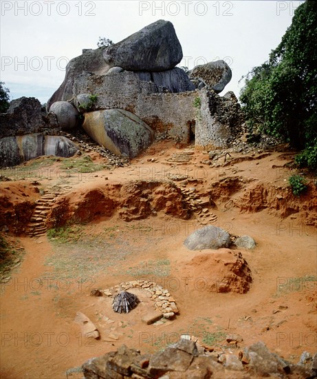 Fortified tower build on a ridge from the site of great Zimbabwe