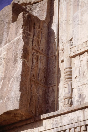 Detail from the tomb of Darius I