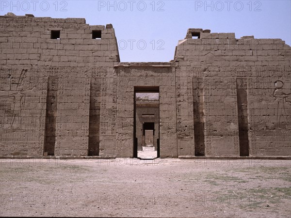 The entrance to the mortuary temple of Ramesses III at Medinet Habu