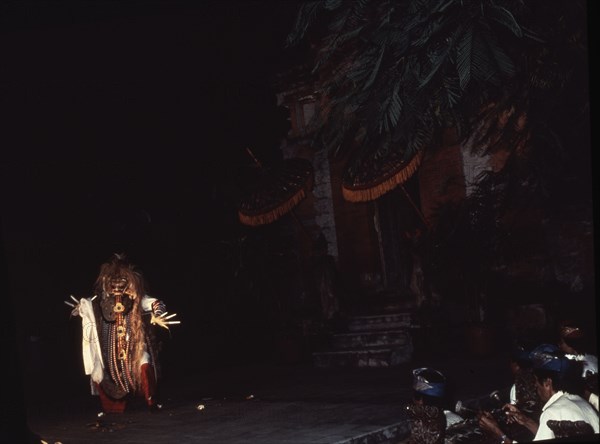 Each Balinese community stages regular performances in which Barong, a mythical lion, fights the dreaded Rangda, Queen of witches