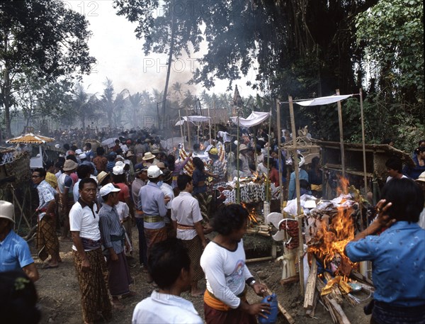 Cremations are elaborate ceremonies held days or months after death when the necessary expense can be met and an auspicious date chosen