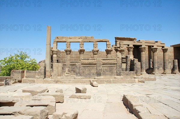 The kiosk of Pharaoh Nectanebo, with capitals depicting the cow goddess Hathor