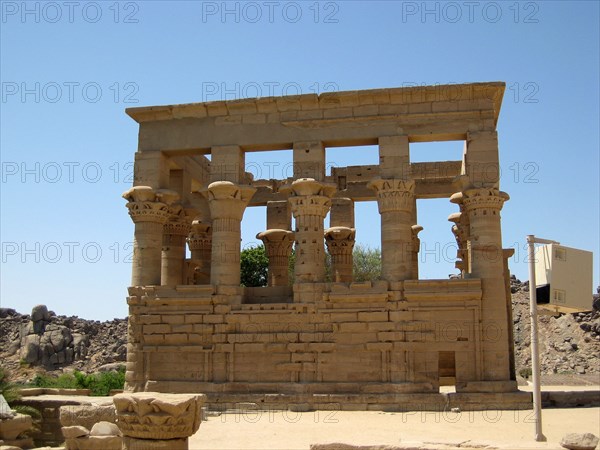 The kiosk of Trajan with floral columns, erected by the Roman Emperor in 105 AD