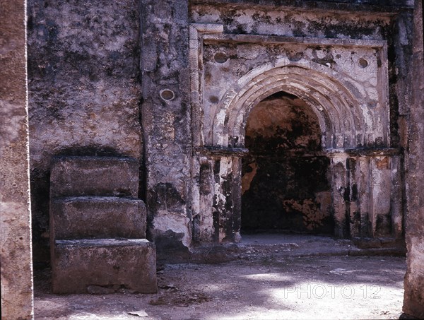 The ruins of Gedi, an important East African city and centre of the slave trade between c