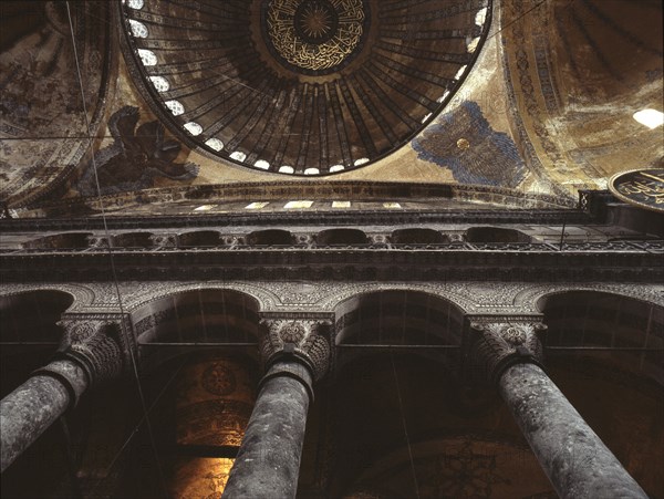 The interior of Hagia Sophia, Istanbul