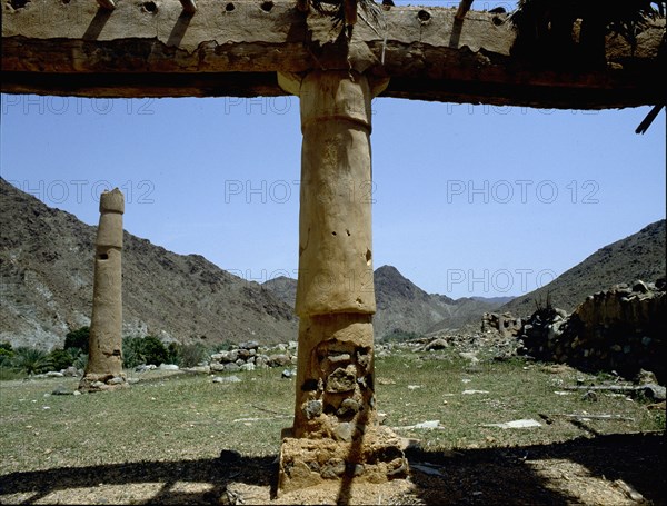 Ruins in Wadi Hail in the Hajar Mountains, Fujairah Emirate