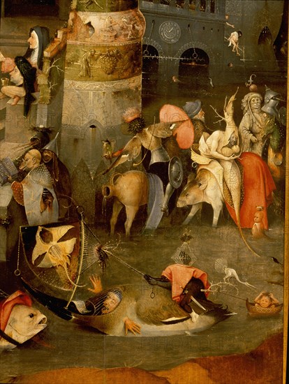 The triptych of 'The Temptation of St Anthony' by Hieronymus Bosch (1450   1516)