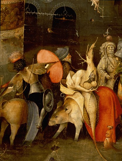 The triptych of 'The Temptation of St Anthony' by Hieronymus Bosch (1450   1516)