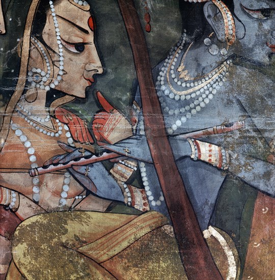 A detail from one of the legends of Krishna