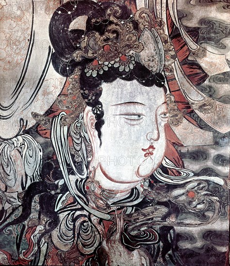 Head of a deity by an anonymous Sung painter