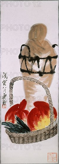 Painting by Ch'i Pai shih: 'Still Life' (hanging scroll)